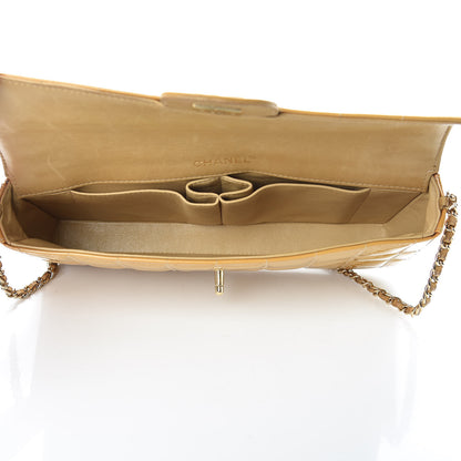 Chanel Patent East West Chocolate Bar Flap Beige 5 of 19