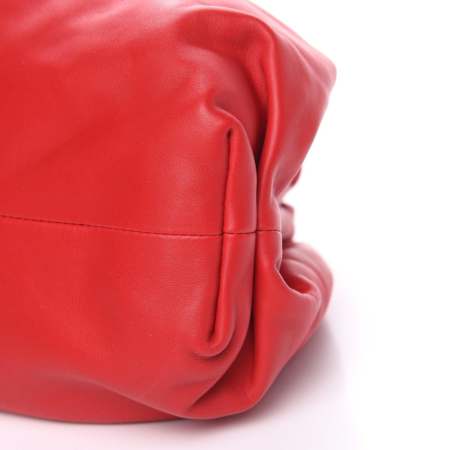 Bottega Veneta Smooth Butter Calf The Pouch Oversized Clutch Bright Red 10 of 10