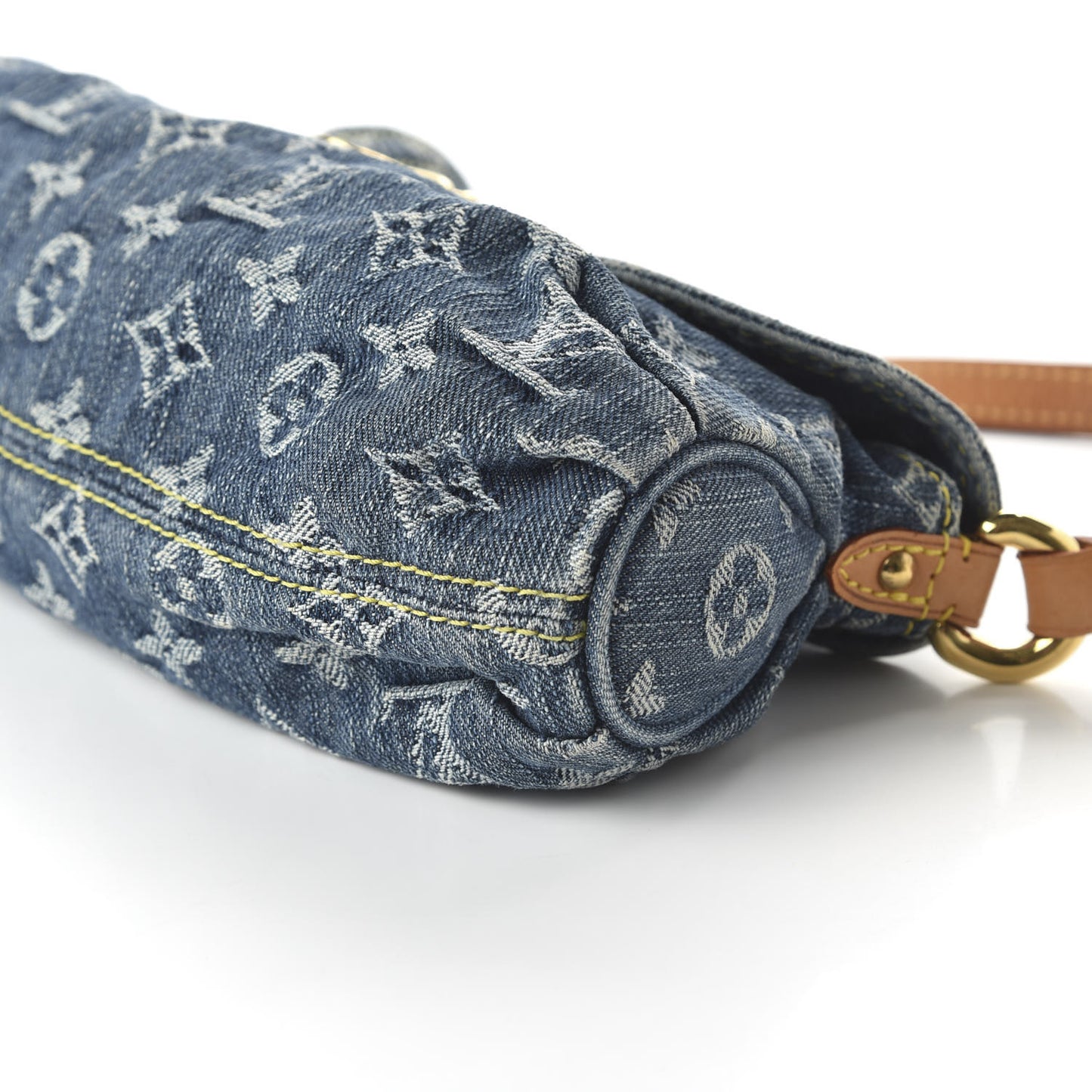 Monogram Denim Mini Pleaty Blue