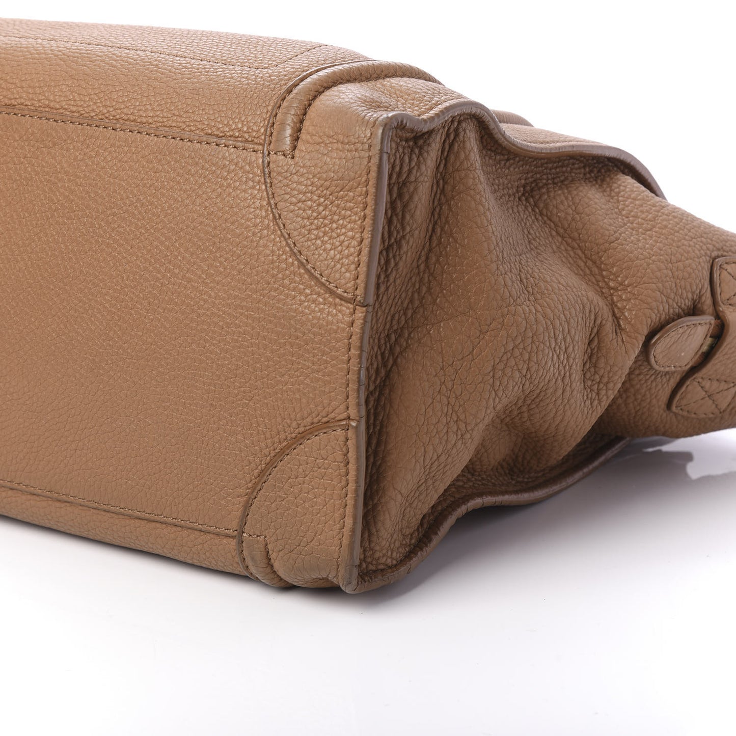 Drummed Calfskin Mini Luggage Camel