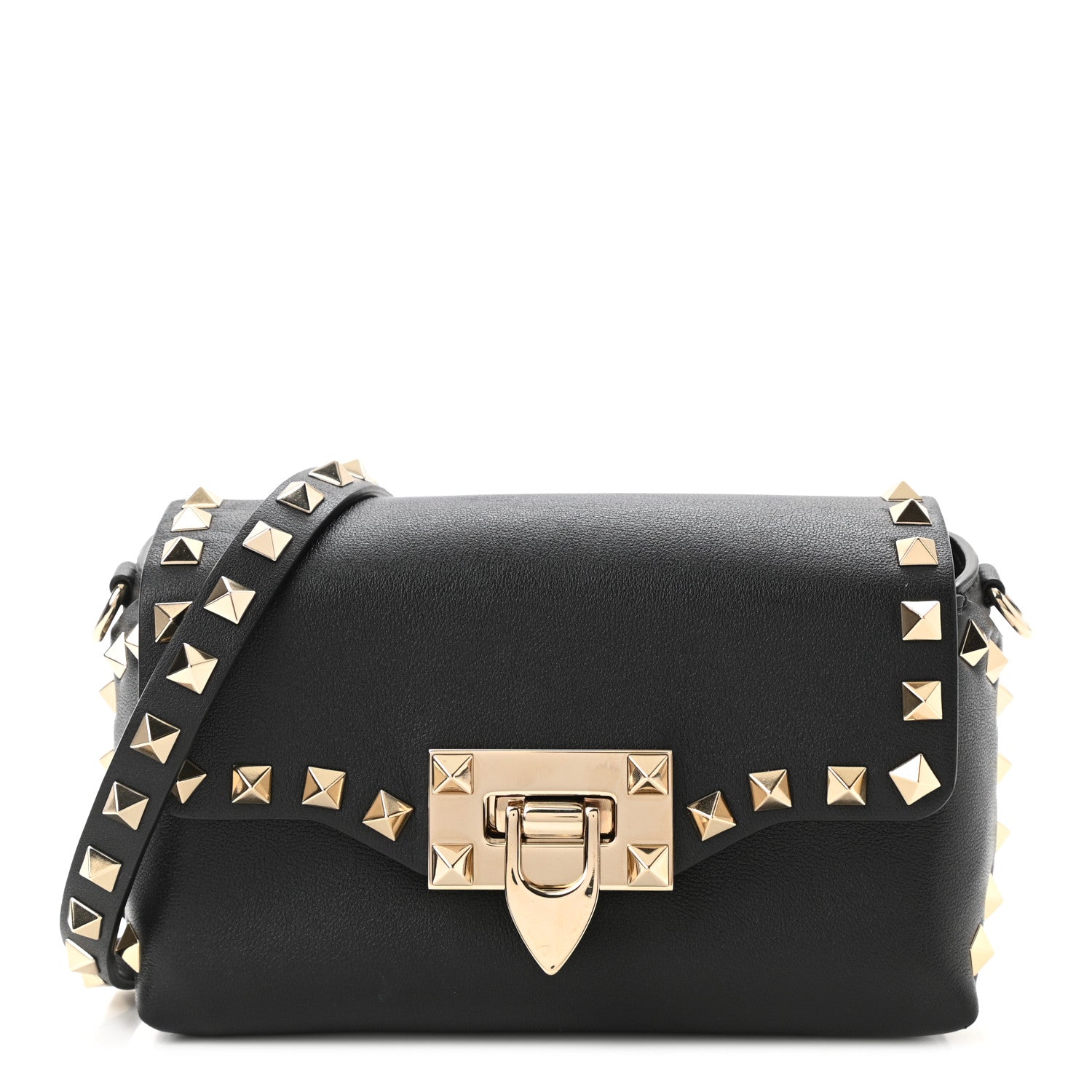 Valentino Garavani Vitello Mini Rockstud Crossbody Bag Black 1 of 9