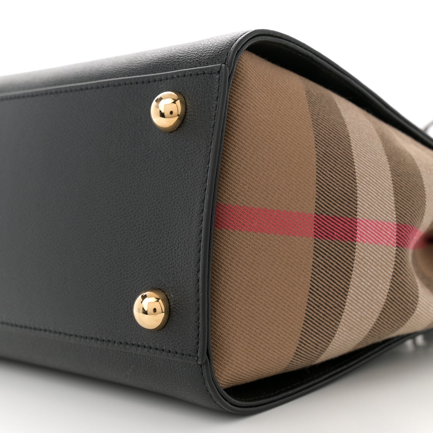 Calfskin Mega Check Small Banwell Tote Black