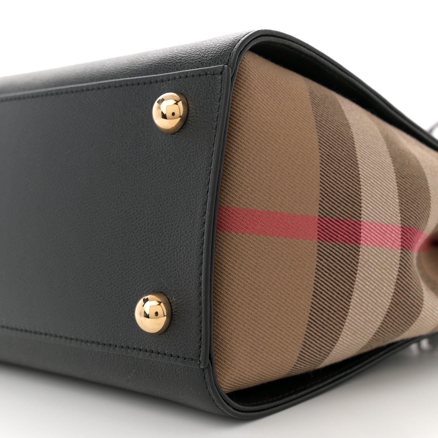 Burberry Calfskin Mega Check Small Banwell Tote Black 9 of 9