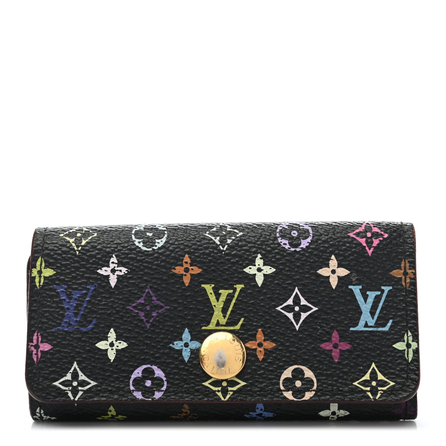 Monogram Multicolor Multicles 4 Key Holder Black Grenade