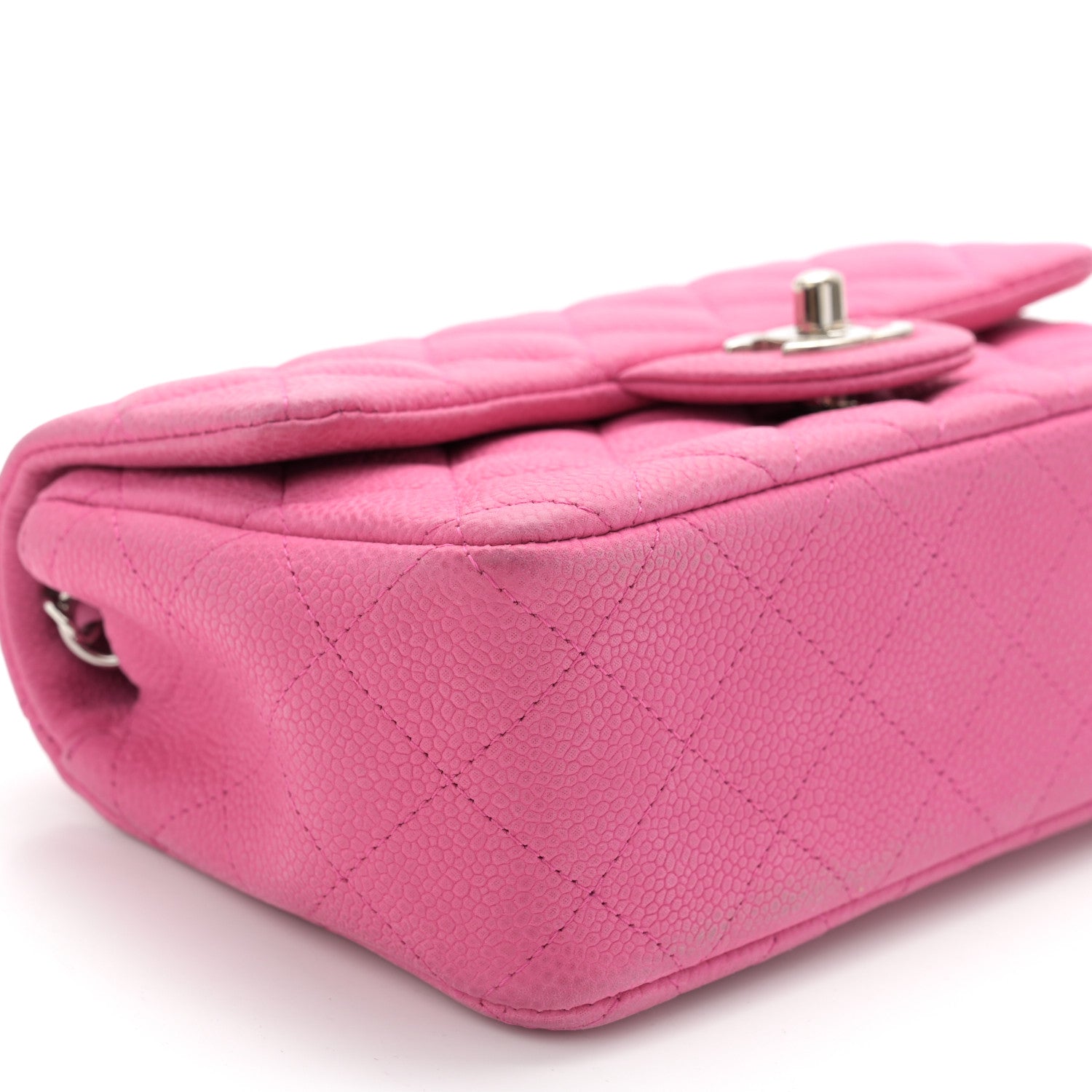 Chanel Iridescent Caviar Quilted Mini Rectangular Flap Pink 9 of 13