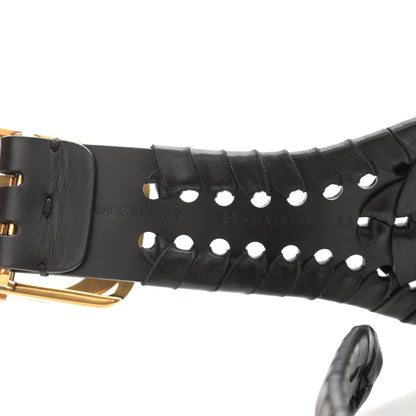 Christian Dior Calfskin Braided 30 Montaigne Belt 85 Black 5 of 5