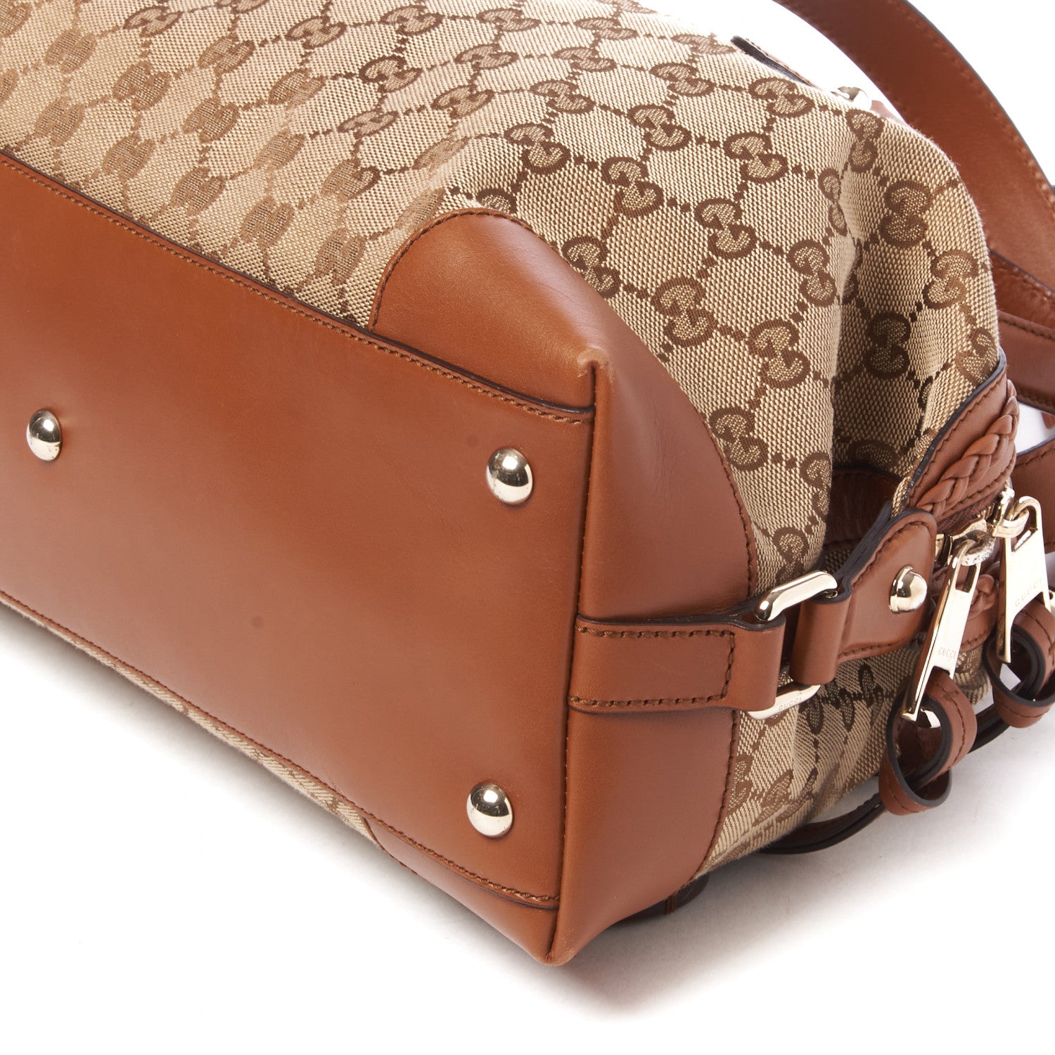 Gucci Monogram Small Brick Lane Boston Light Brown 4 of 9