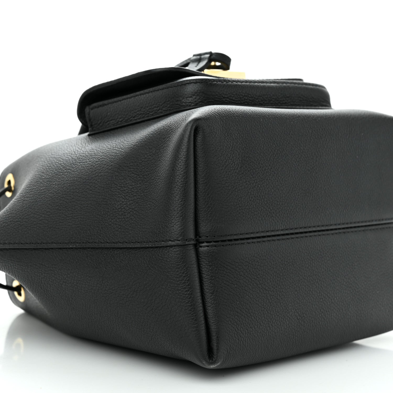 Louis Vuitton Calfskin Lockme Bucket MM Black 8 of 12