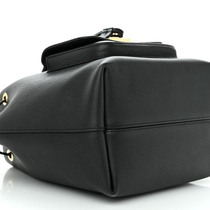 Louis Vuitton Calfskin Lockme Bucket MM Black 8 of 12
