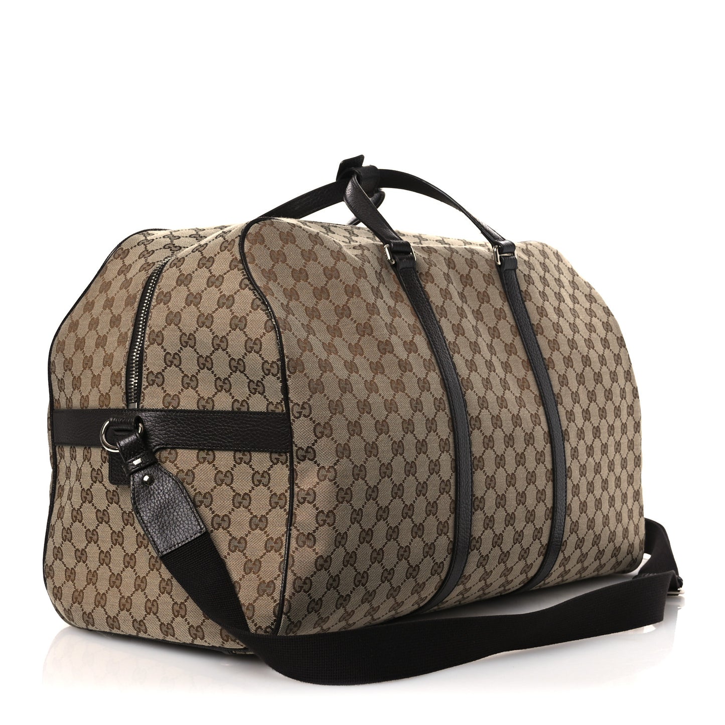 Monogram Dollar Calfskin Large Boston Duffle Bag Beige Ebony Testa di Moro Marrone Scuro