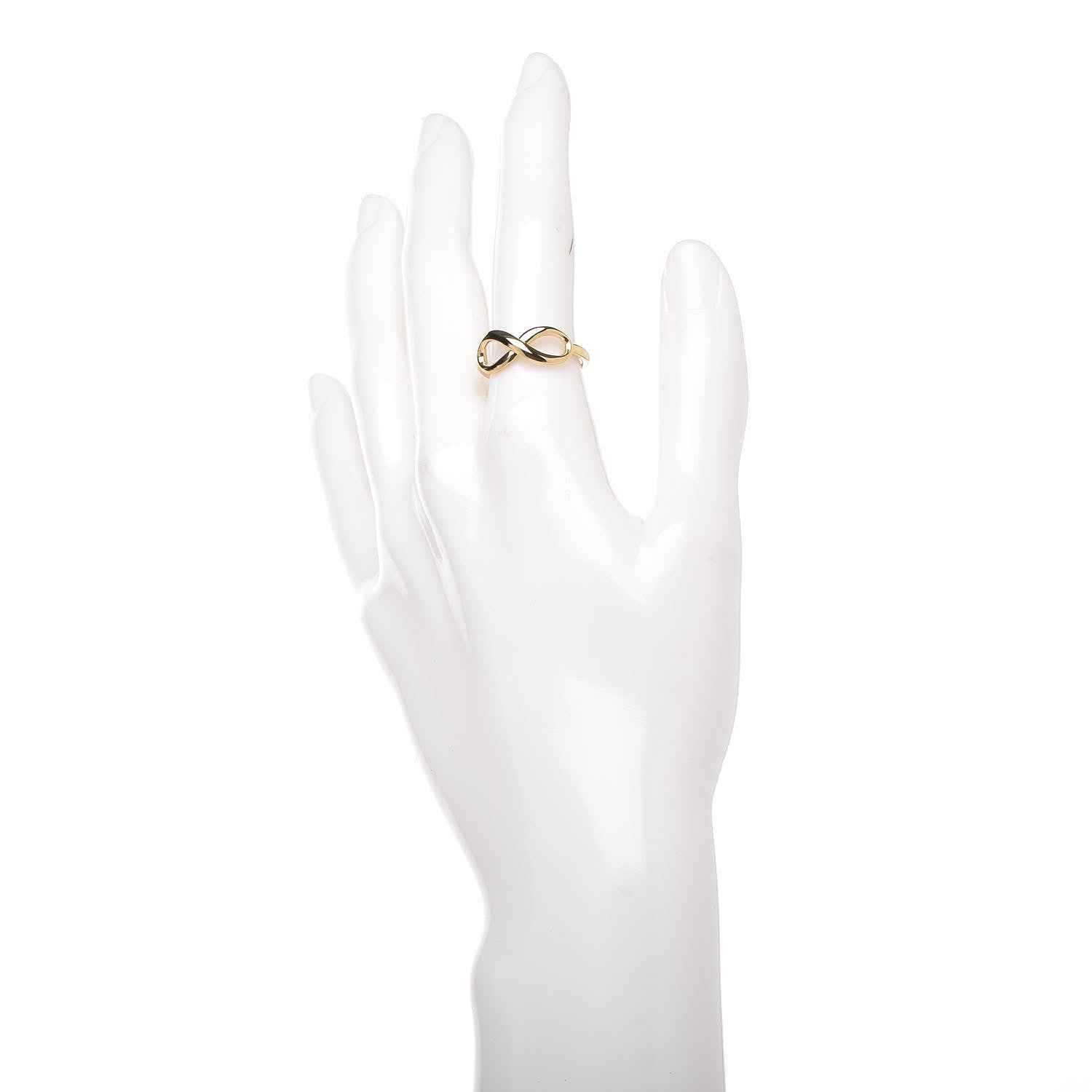 Tiffany 18K Yellow Gold Infinity Ring 54 7 2 of 5