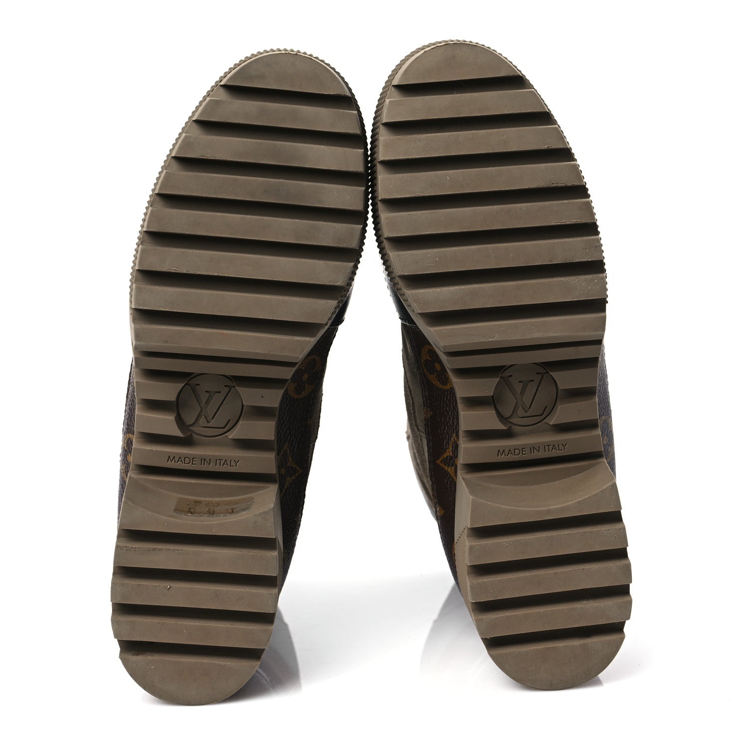 Louis Vuitton Suede Calfskin Monogram Laureate Platform Desert Boots 37.5 Taupe 5 of 7