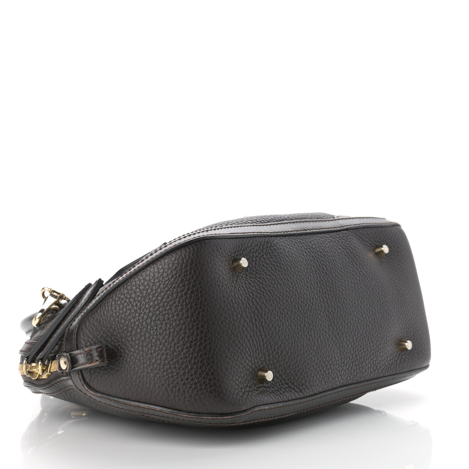 Burberry Grainy Calfskin Small Orchard Bowling Bag Chocolate 3 of 10