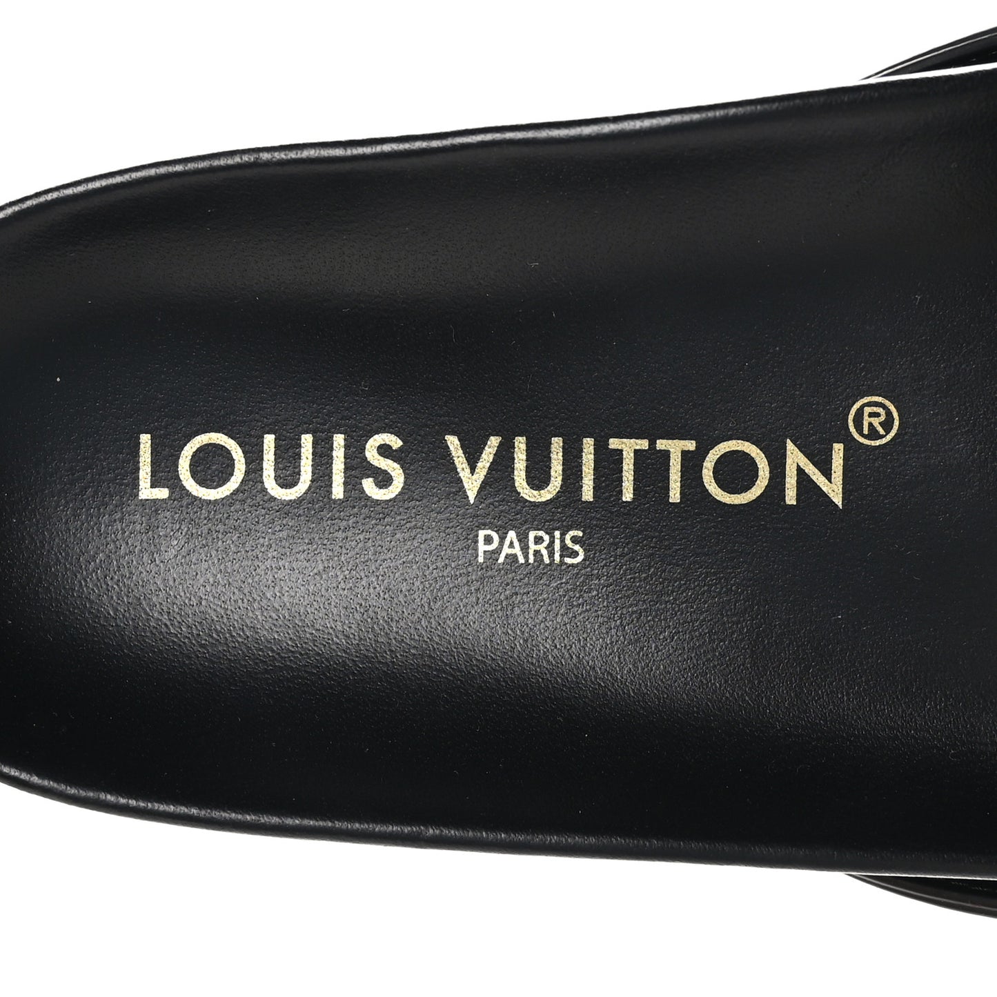 Calfskin LV Isola Flat Sandals 39 Black