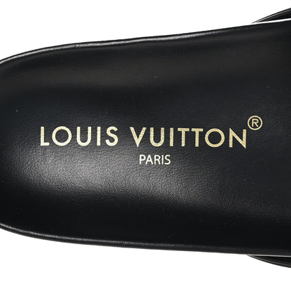 Louis Vuitton Calfskin LV Isola Flat Sandals 39 Black 7 of 9