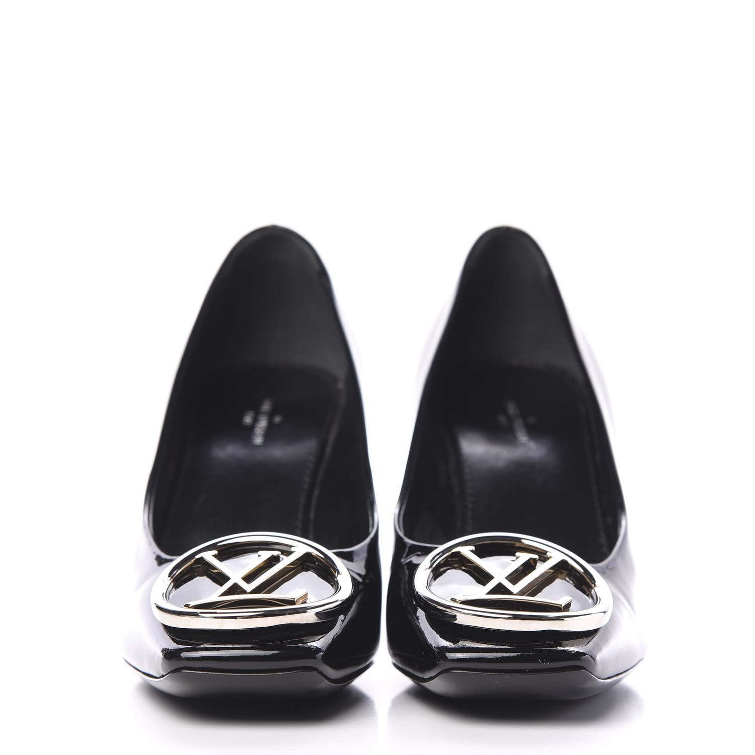 Louis Vuitton LOUIS VUITTON Patent Calfskin Madeleine Pumps 38.5 Black 2 of 9