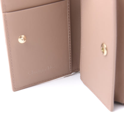 Christian Dior Ultra Matte Calfskin Cannage Small Lady Dior Flap Card Holder Beige 8 of 10