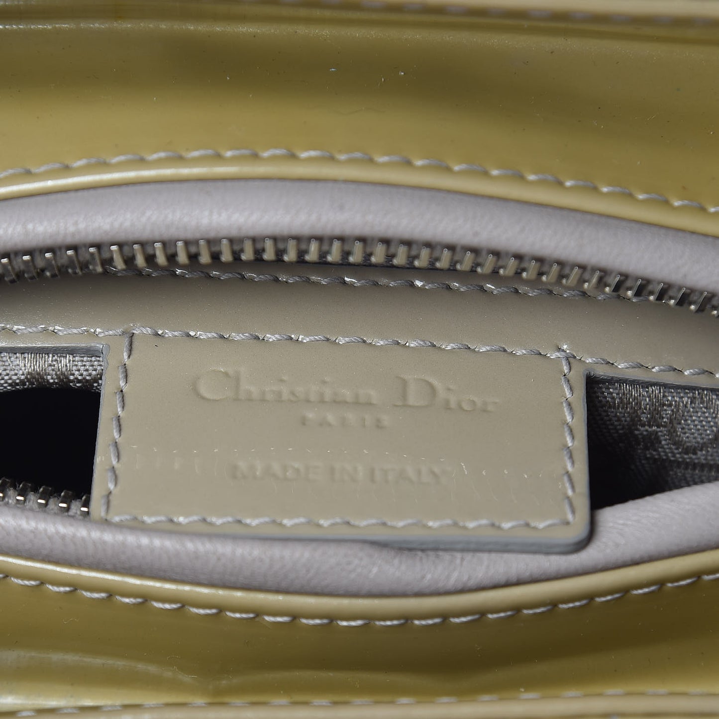 Patent Cannage Medium Lady Dior Grey