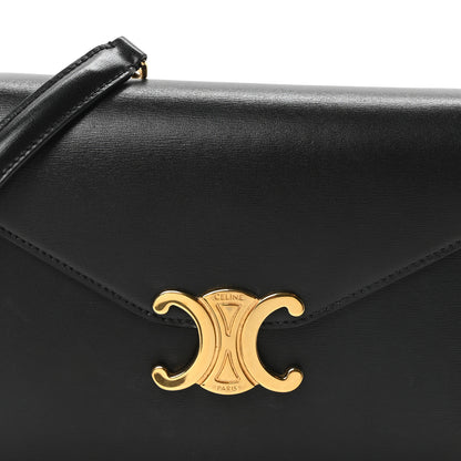 Celine Shiny Calfskin Triomphe Margo Wallet on Chain Black 8 of 10