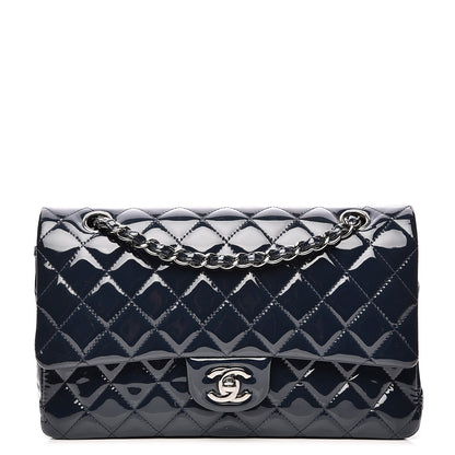 Chanel Patent Quilted Medium Double Flap Navy 1 of 8