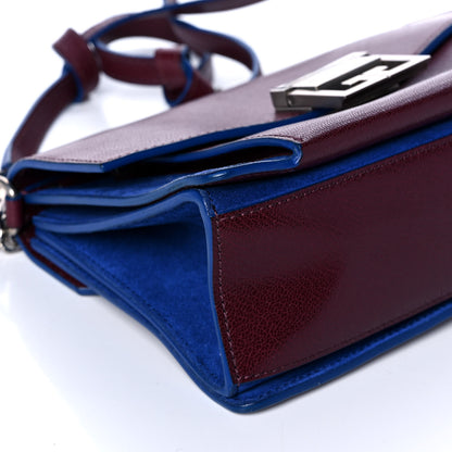Givenchy Goatskin Suede Small GV3 Shoulder Bag Aubergine Blue 8 of 11