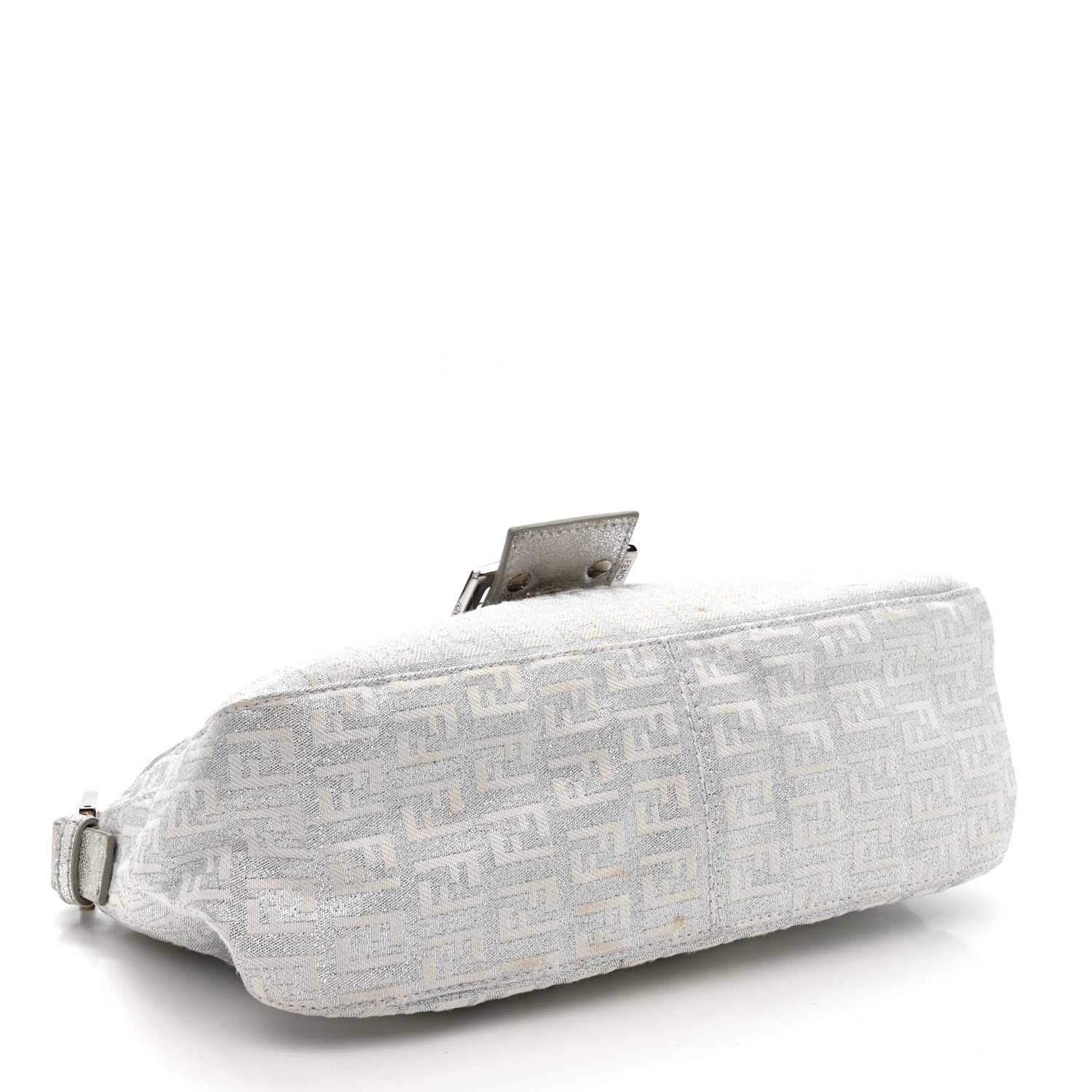 Fendi Metallic Zucchino Baguette Silver 3 of 11