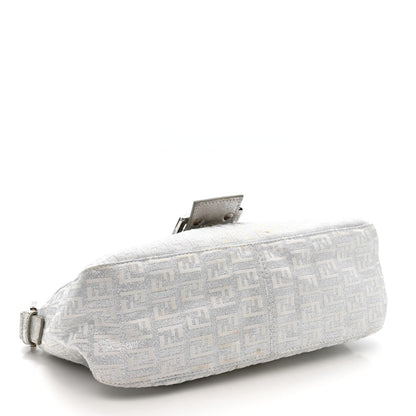 Fendi Metallic Zucchino Baguette Silver 3 of 11
