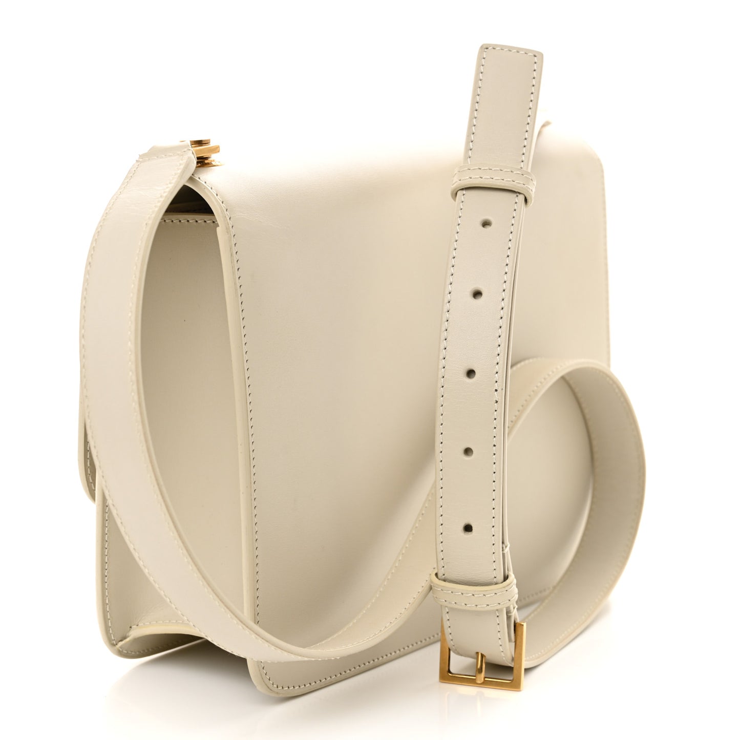 Smooth Calfskin Le Carre Satchel Dark Beige