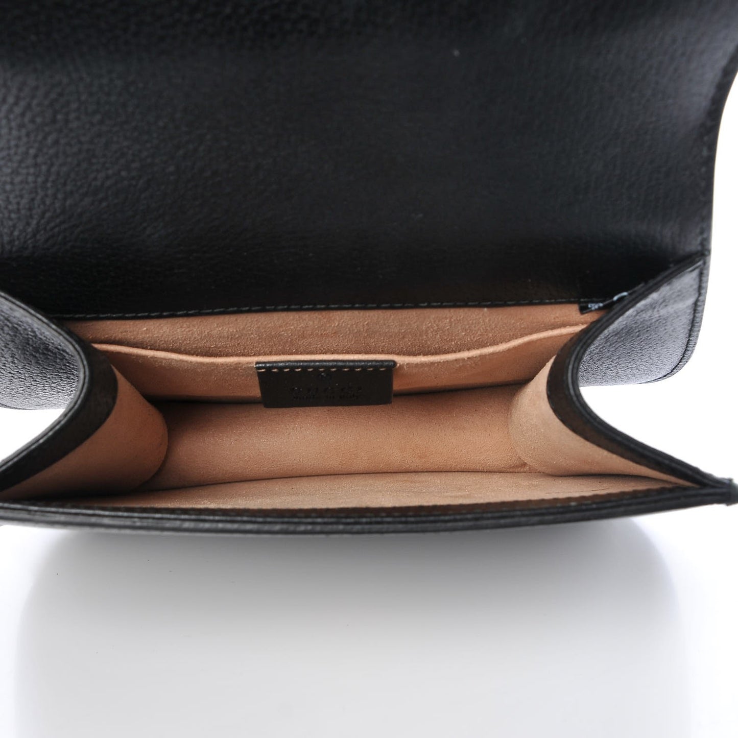 Calfskin Web Crystal Butterfly Stripe Small Totem Shoulder Bag Black