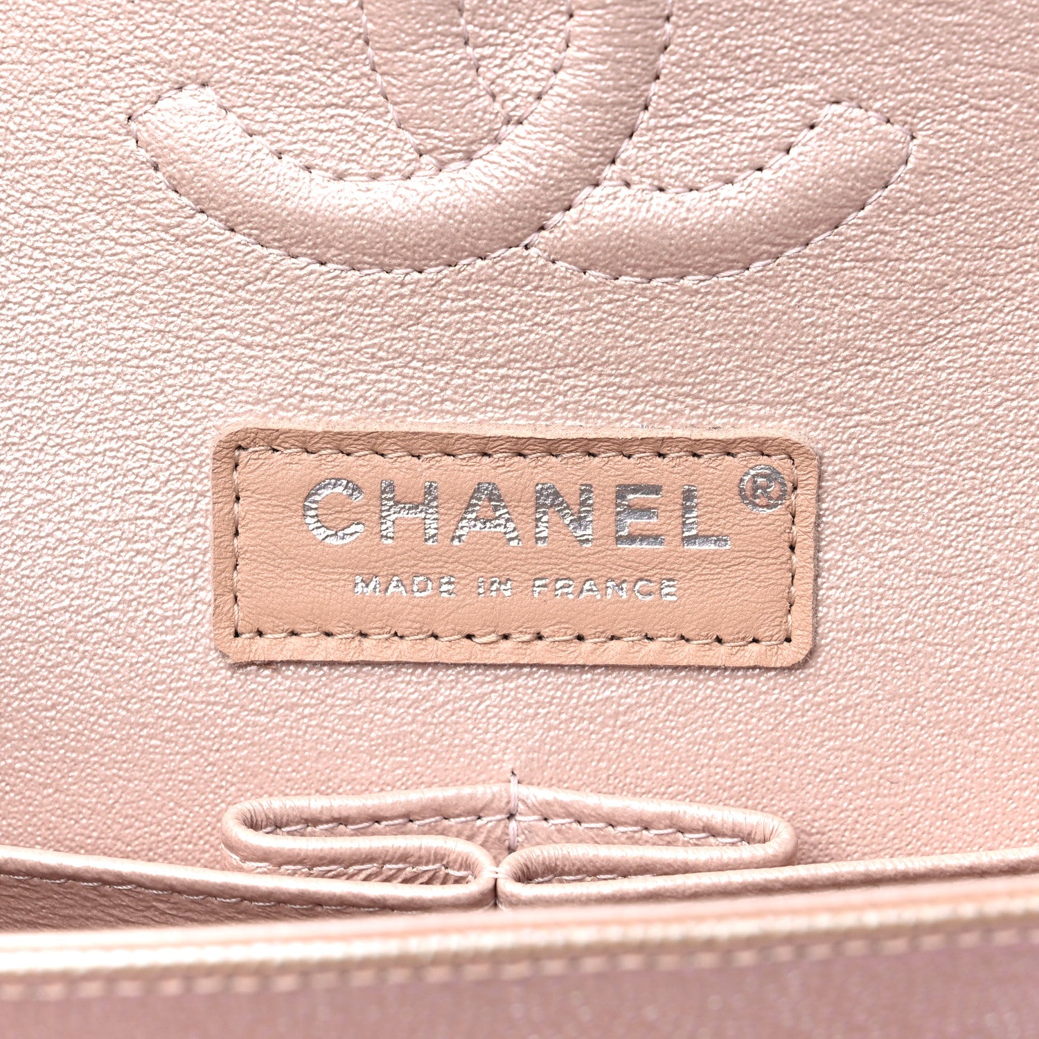 Chanel Iridescent Caviar Chevron Quilted Small Double Flap Light Gold 6 of 10