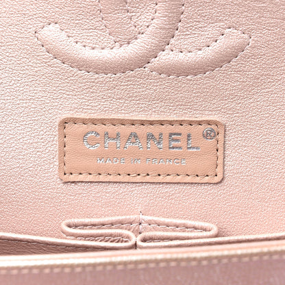 Chanel Iridescent Caviar Chevron Quilted Small Double Flap Light Gold 6 of 10
