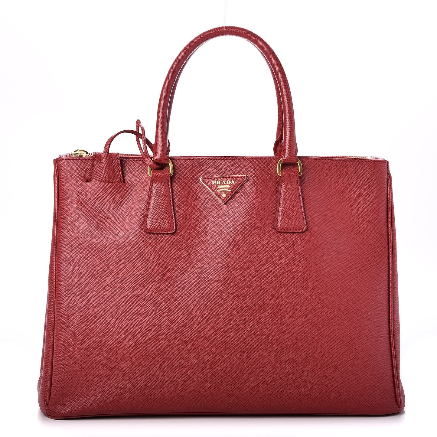 Saffiano Large Galleria Double Zip Tote Fuoco