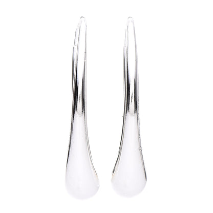 Tiffany Sterling Silver Elsa Peretti Teardrop Hoop Earrings 1 of 3