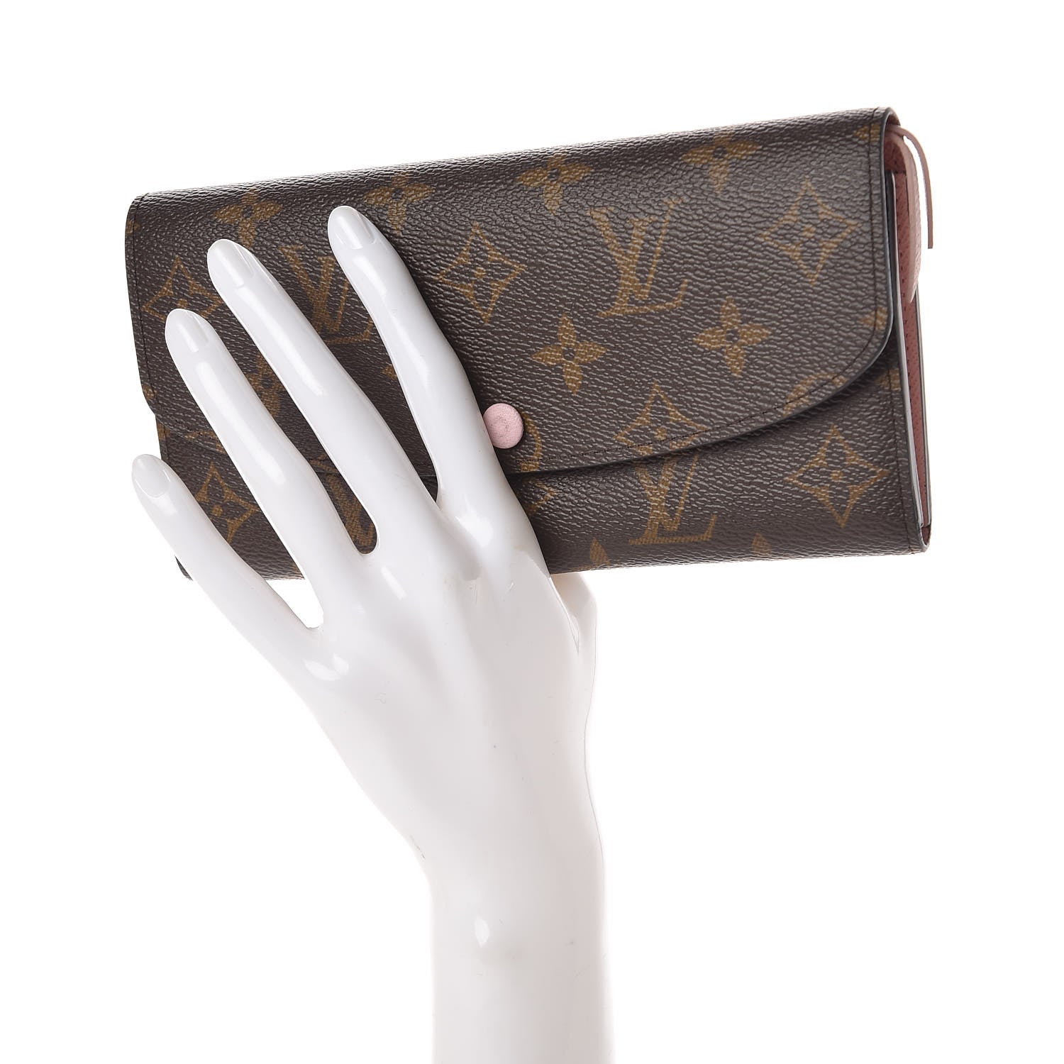 Louis Vuitton Monogram Emilie Wallet Rose Ballerine 2 of 8