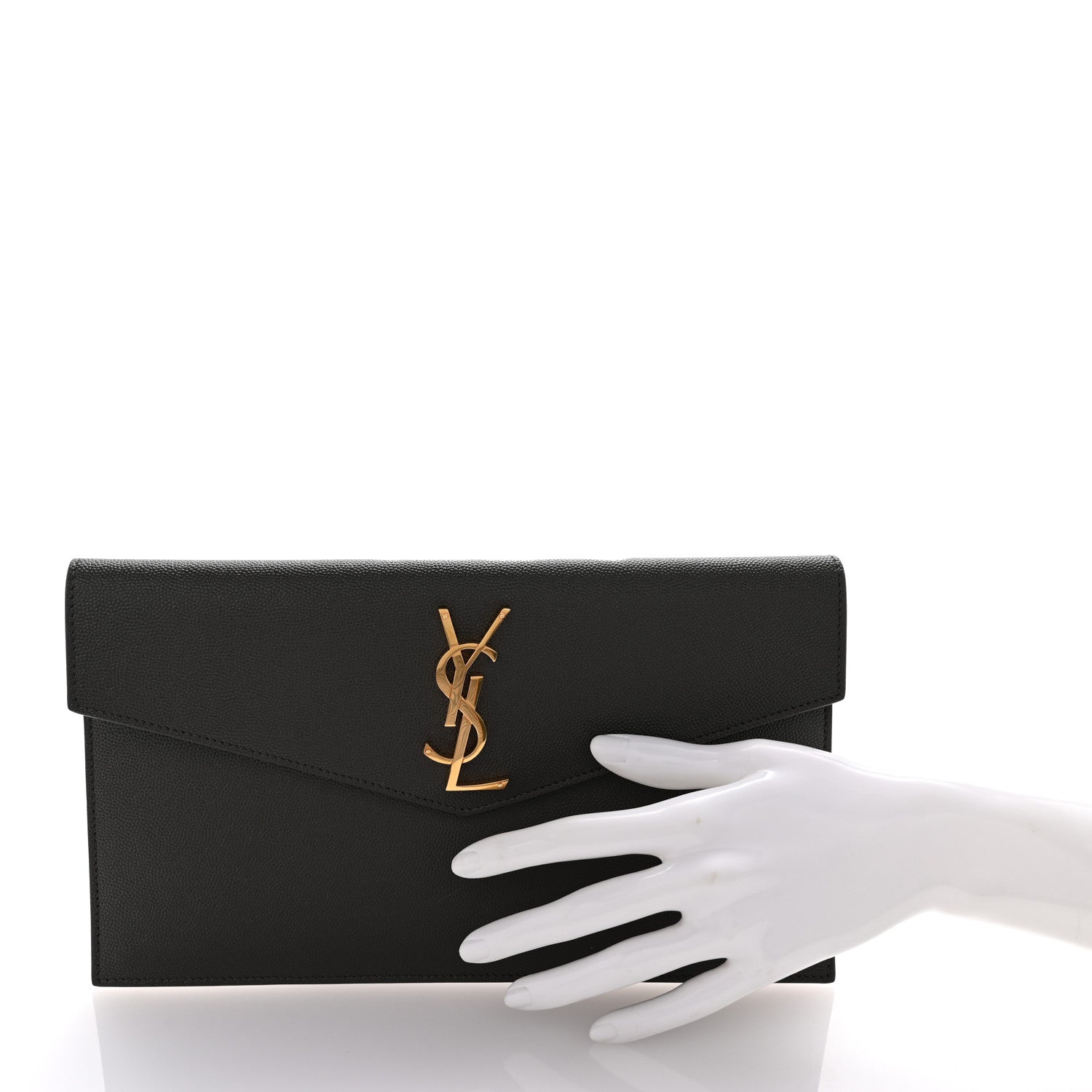 Saint Laurent Grain De Poudre Uptown Pouch Pebble 2 of 6