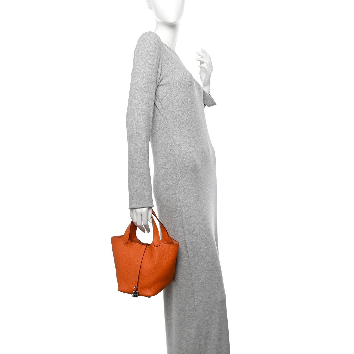 Hermes Taurillon Clemence Picotin Lock 18 PM Orange 2 of 10