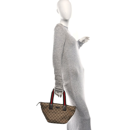 Gucci GG Monogram Small Web Handle Bucket Tote Dark Brown 2 of 10