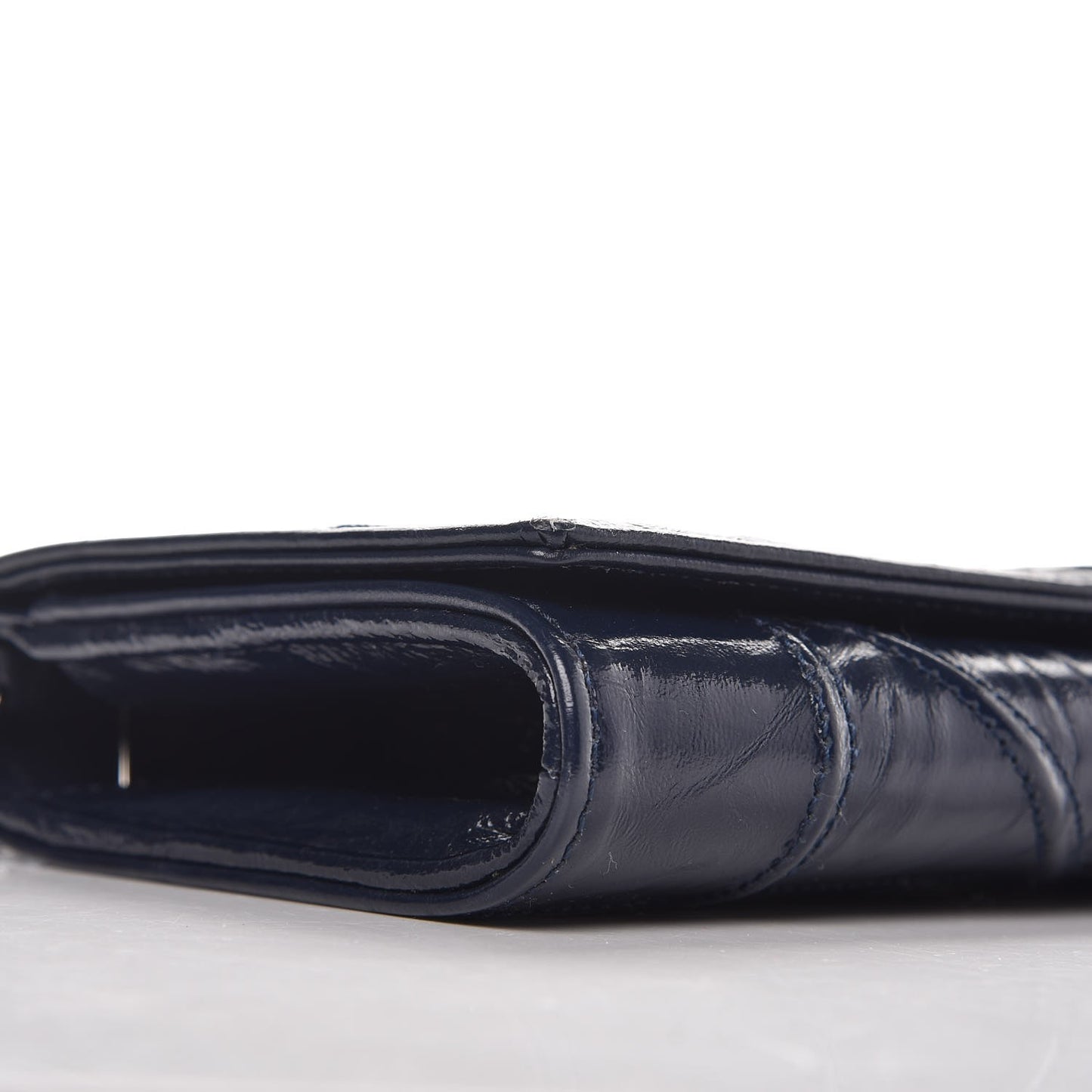 Lambskin Diorama Croisiere Wallet Dark Marine