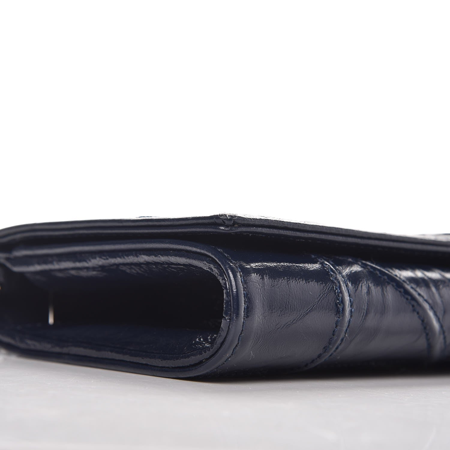 Christian Dior Lambskin Diorama Croisiere Wallet Dark Marine 8 of 10