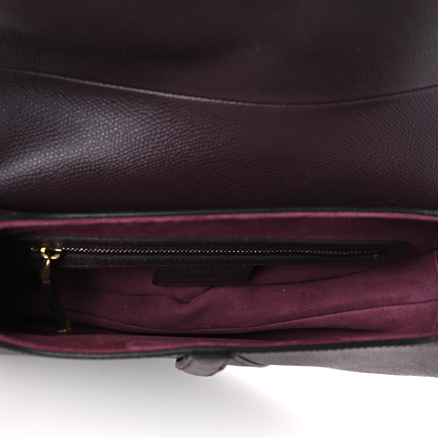Christian Dior Grained Calfskin Saddle Bag Burgundy 5 of 9