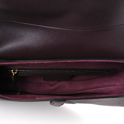 Christian Dior Grained Calfskin Saddle Bag Burgundy 5 of 9