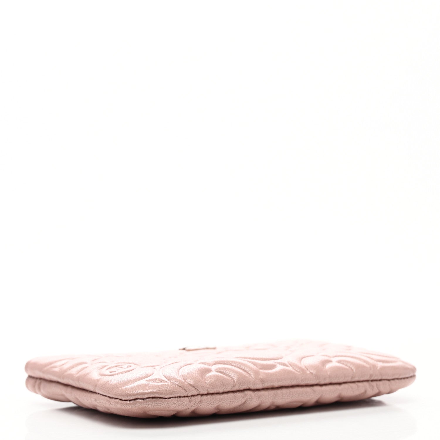 Chanel Goatskin Camellia Embossed Cosmetic Pouch Light Pink 5 of 8