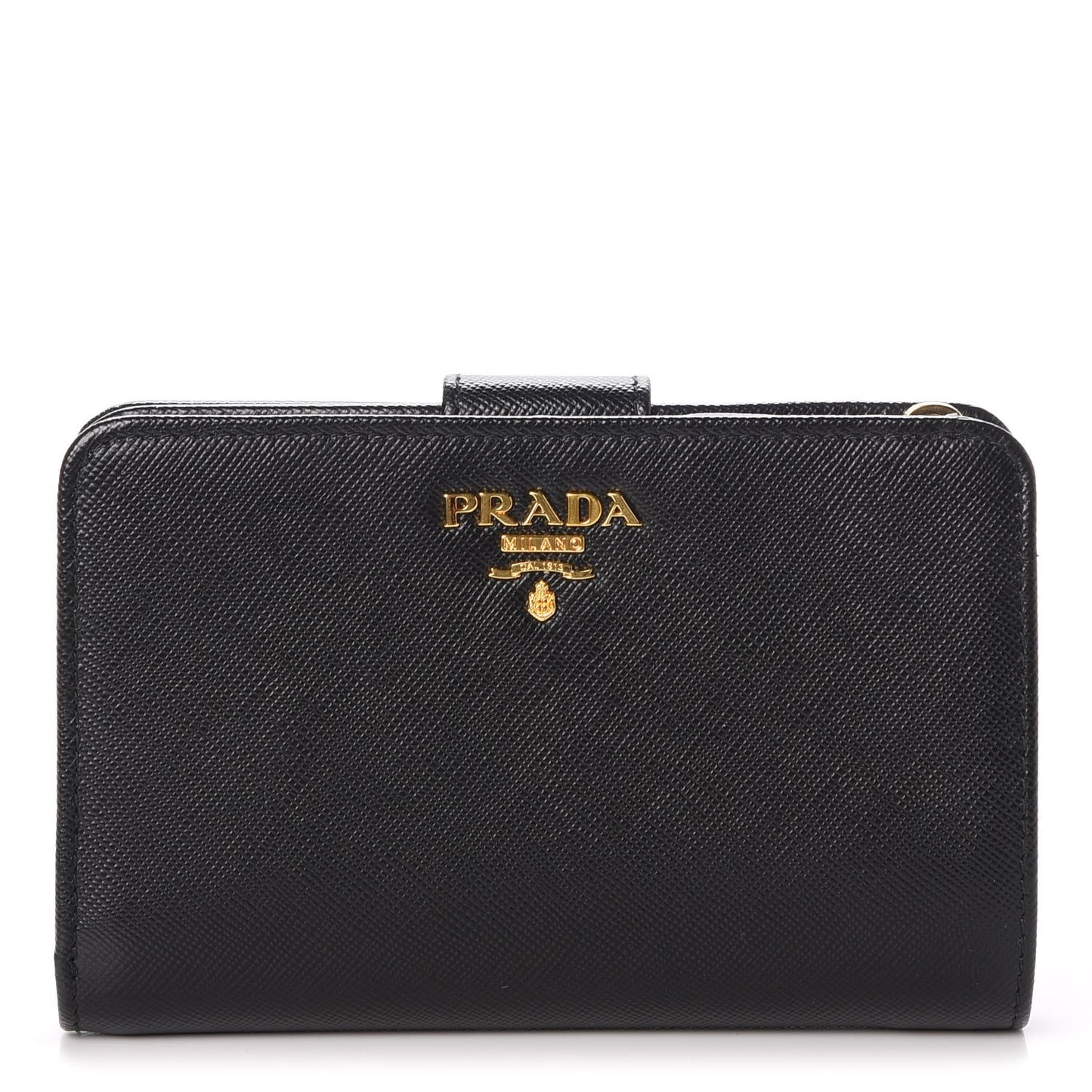 Saffiano Compact Wallet Nero Black