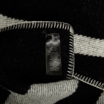 Burberry Wool Cashmere Mega Check Cape Scarf Scarf Grey 3 of 4