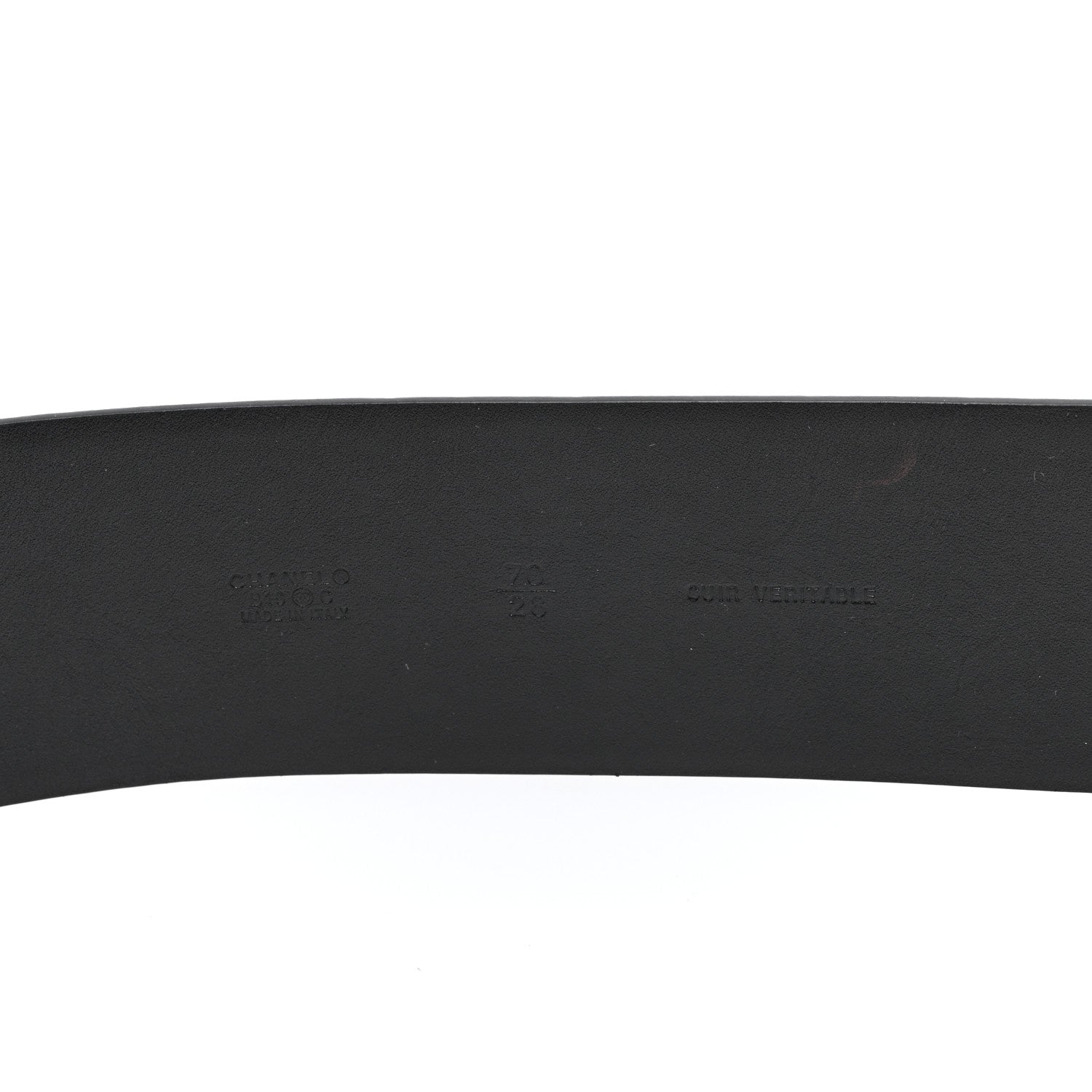 Chanel Lambskin Chain Square Buckle Belt 70 28 Black 3 of 4