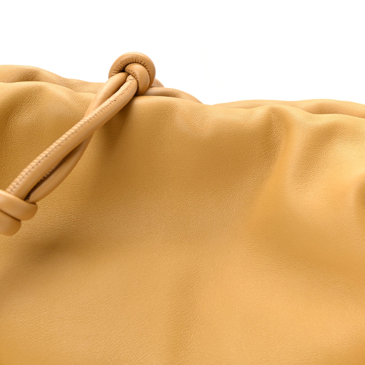 Mellow Nappa Donut Chain Large Flamenco Knot Clutch Sahara