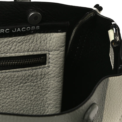 Marc Jacobs Grained Calfskin The Tag Tote Grey White 13 of 17