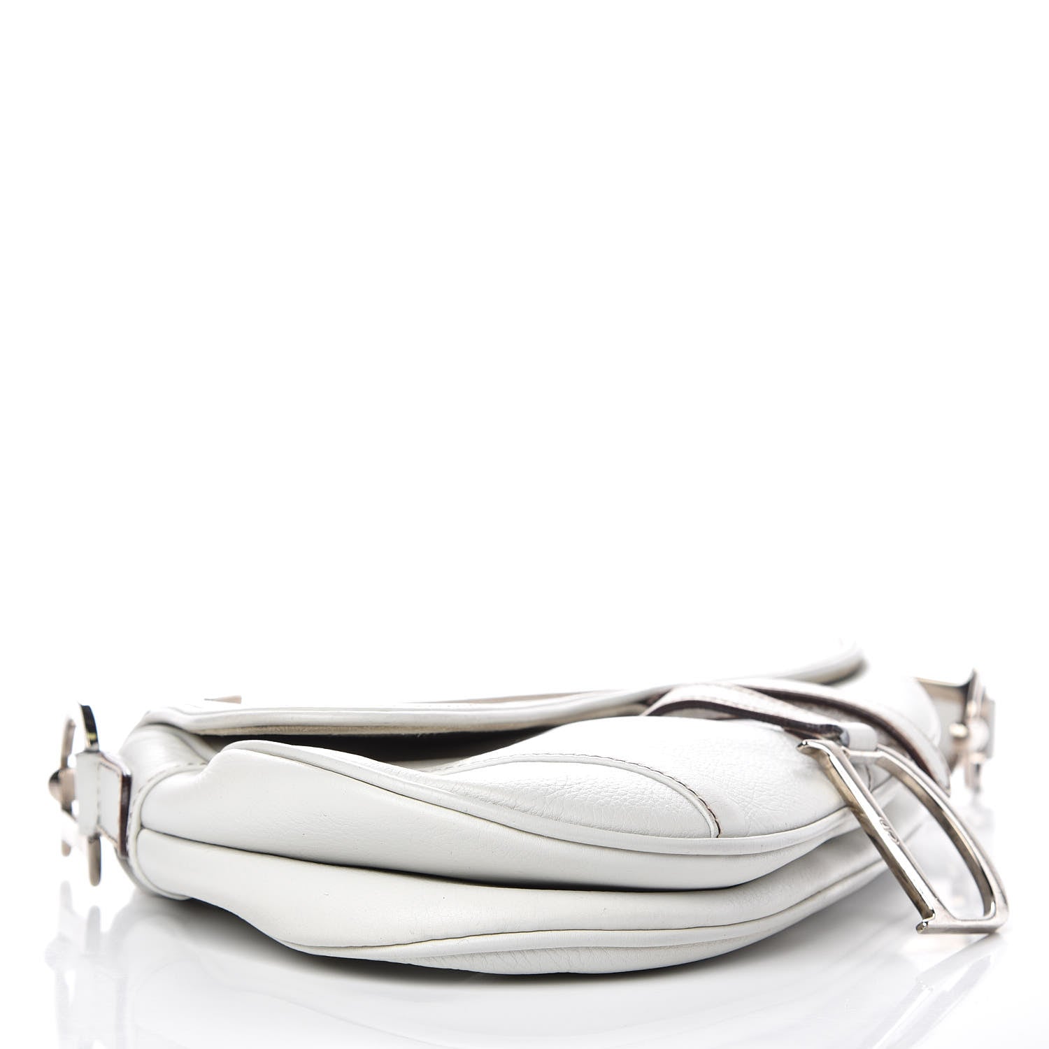Christian Dior Calfskin Saddle Bag White 4 of 16