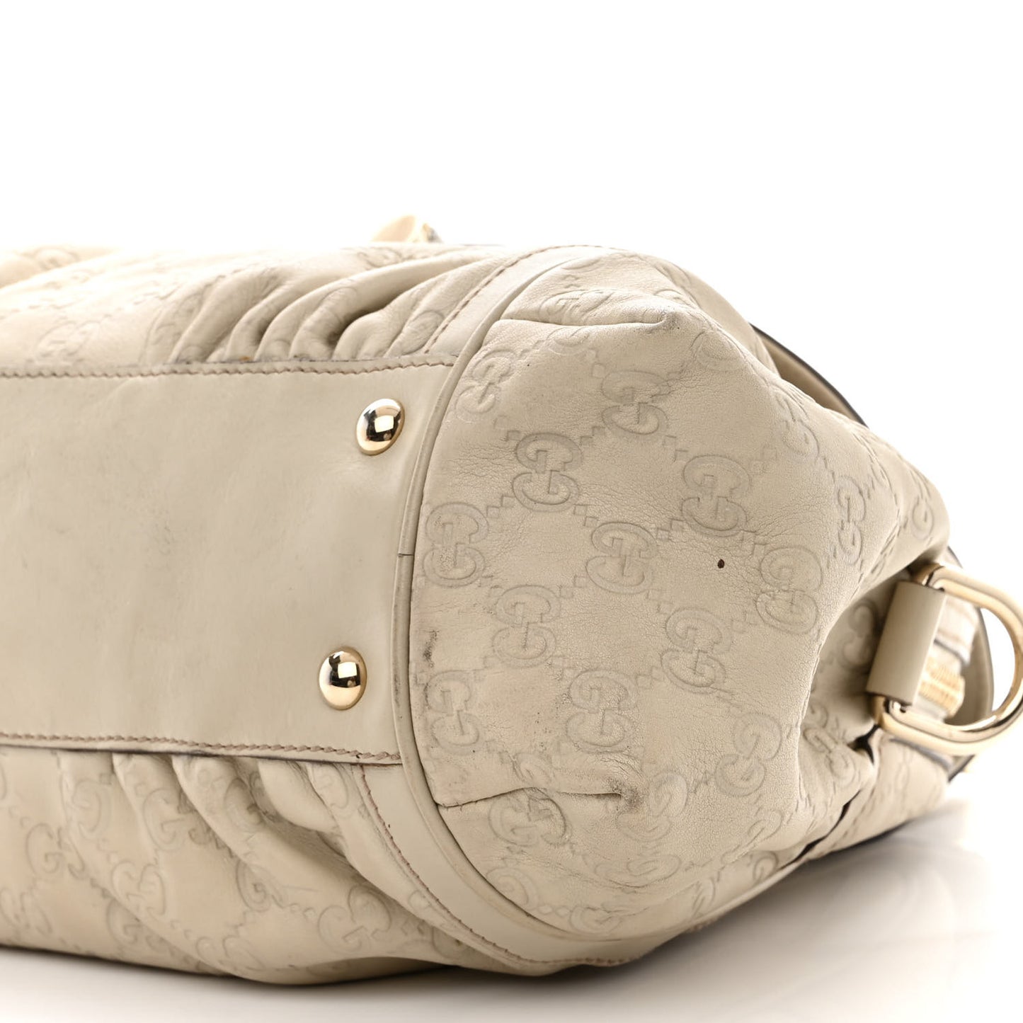 Guccissima Pop Bamboo Top Handle Tote Off White