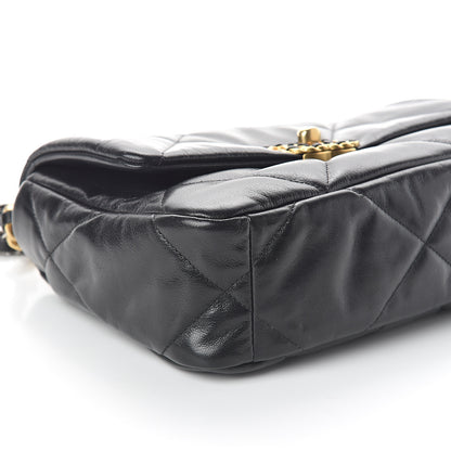 Chanel Goatskin Quilted Medium 19 Flap Black 8 of 9